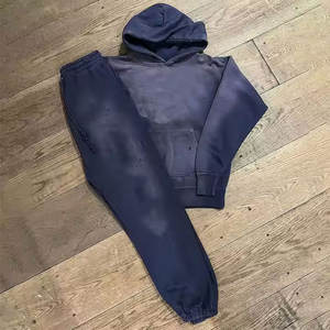 Chándal acampanado personalizado para hombre al por mayor, chándal negro liso de alta calidad con logotipo de marca impreso para invierno - Product Image 6