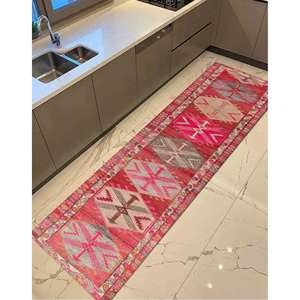 Printed <b>Rug</b>: Vibrant Boho <b>Kitchen</b> <b>Runner</b> with Persian Style,Nonwoven Soft <b>Rug</b> - Product Image 5
