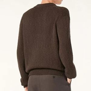 Pull POLO unisexe de haute qualité tricoté sur mesure, doux et respirant, en coton et caroube, avec logo personnalisé sur le devant - Product Image 5