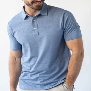 เสื้อยืดโปโลแขนสั้นคอกลมสำหรับผู้ชายแฟชั่นพิมพ์ลายสกรีน100% ผ้าฝ้ายออกแบบโลโก้ได้ตามต้องการฤดูร้อน - Product Image 5