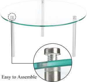 Support à gâteau en verre d'inspiration vintage Élégance intemporelle avec des détails antiques Parfait pour les mariages Anniversaires Célébrations TENDANCE - Product Image 3