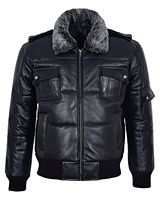 Veste en cuir d'hiver pour homme Furat Leathers, couleur personnalisée, coupe-vent, respirante, col montant, fermeture éclair, logo personnalisable sur le devant