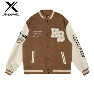 Custom Retro <b>Men's</b> Baseball Varsity <b>Jacket</b> Colorful <b>Long</b> Sleeve Chenille Embroidery Canvas Loose Fit Windproof Breathable New - Product Image 3