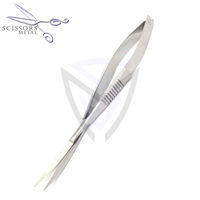 Ciseaux à cuticules et à sourcils de haute qualité, finition satinée, lame incurvée, acier inoxydable durable, pour droitiers, personnalisés, écologiques