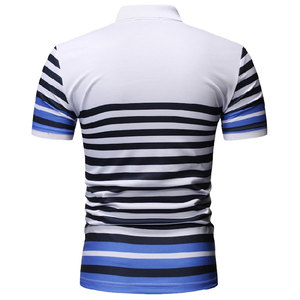 Usine 100% coton à manches courtes polos pour hommes impression personnalisée broderie OEM logo doublure polos pour hommes - Product Image 2