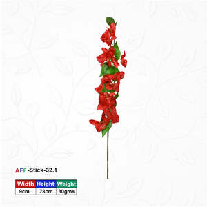 Artificial <b>Red</b> <b>Silk</b> Flowers Branch AFF Stick 32.1 - Product Image 1