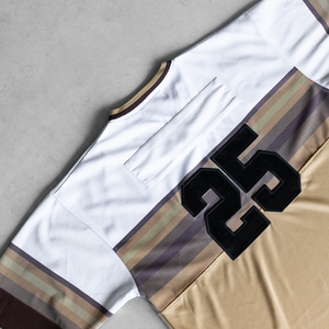 Maillot en maille rétro de football américain conçu sur mesure en gros respirant à séchage rapide culture surdimensionnée entièrement imprimée par sublimation - Product Image 4