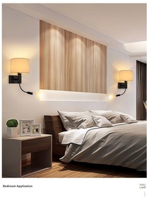 Metallo dimmerabile LED lampada da parete interna luce da parete W porta porta USB per casa Hotel ristorante soggiorno corridoio negozio Bar caffè - Product Image 3