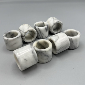 Anillo para Servilletas de Mármol con Textura Natural de Fabricante Confiable para un Estilo Artístico de Mesa que Resalta la Belleza del Grano de Piedra Auténtico - Product Image 1