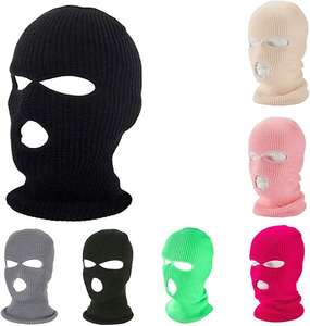 Vente en gros de masques de ski en tricot à 3 trous en acrylique 100% personnalisés, style hip-hop, pour l'hiver, la mode, le sport, la pêche, les fêtes - Product Image 3