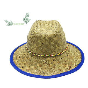 Sombrero de paja Natural 100% hecho a mano, sombrero de paja de primo ancho con Color, diseño y logotipo personalizados - Product Image 1