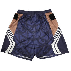 Shorts de rugby respirants en maille avec logo personnalisé imprimé, unisexe, vêtements de sport en polyester, vente en gros - Product Image 5