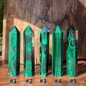 Torre de Malaquita Grabada con Láser al por Mayor, Figura de Cristal Natural, Reiki, Sanación, Equilibrio de Chakras, Meditación, Espiritualidad - Product Image 5