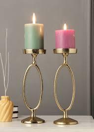Portavelas de pilar de Metal plateado antiguo de alta calidad, mesa para Navidad, portavelas Diwali, decoración del hogar, Decoración de mesa - Product Image 5