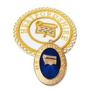 Masonic Regalia Provincial Dress Leather <b>Apron</b> Badge & Collar Jewel Everyday Use Oversleeve - Product Image 2