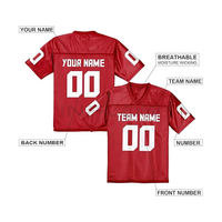 Maillots de football américain sublimés personnalisables 100 % polyester à séchage rapide pour hommes adultes, ensembles cadeaux avec logo personnalisé Inflow