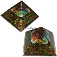 Agate Orgonite Pyramide en forme de dôme Style Feng Shui & Love Générateur d'énergie pour la protection EMF Pierre précieuse sculptée