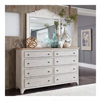 Commode à 8 tiroirs de style scandinave moderne et asiatique, en bois massif de mindi, finition blanche rustique, pour la maison, la chambre à coucher, le salon