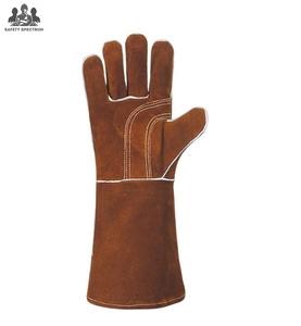 Premium High Quality Cowhide Split Leather Welding Gloves Sports Eco-Friendly Breathable Vintage <b>Spark</b> Resistant Personal - Product Image 3