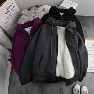 Sweat à capuche en molleton épais zippé 100% coton de haute qualité sweats à capuche unisexes sweats à capuche pour hommes - Product Image 4