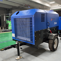 Moteur de compresseur d'air à vis Diesel Portable 60KW 185 CFM 30/60/80 gallons réservoirs énergie extraction moteur 8/10/15/17/18/20 Bar