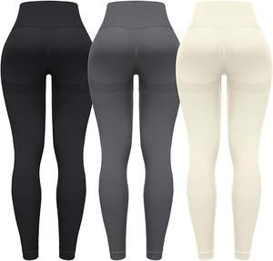 Leggings de yoga pour femmes sur mesure de haute qualité couleur unie taille élastique taille moyenne Type pour entraînement de fitness quantité minimale de commande bas à vendre - Product Image 4