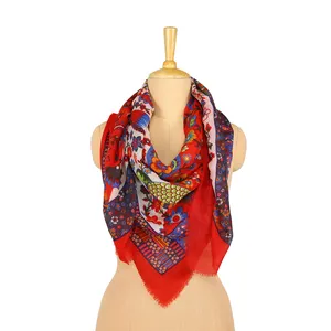 Buy new design wholesale winter season digital print Handmade scarf for girls and women feel comfort and warm