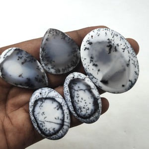 2024 Jaipur อัญมณีโอปอล Dendrite แท้สีขาวธรรมชาติทรงรีหลวมขายส่ง - Product Image 5