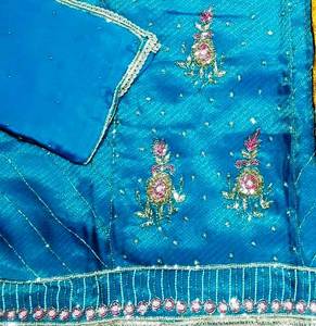 Costumes de fête brodés à la main non cousus de créateur moderne pour femmes fêtes de style traditionnel indien tendance - Product Image 3