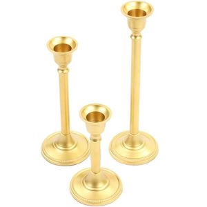 Diseño único, boda romántica, hogar, soporte de candelabro de Metal dorado, juego de portavelas cónico largo para molde de vela decorativo - Product Image 4