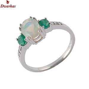 แหวนเงินแท้ 925 ประดับโอปอล ฝังแบบหนามเตย รับผลิตตามแบบ OEM ODM พร้อมโลโก้ ขายส่งจากโรงงาน รับรองโดยบุคคลที่สาม แหวนหมั้นสไตล์วินเทจ - Product Image 2