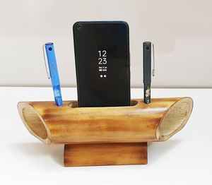 Qualità di esportazione ricarica rapida in bambù caricabatterie Wireless multifunzione postazione di ricarica per <span class=keywords><strong>telefono</strong></span> Desktop portapenne al miglior prezzo - Product Image 6