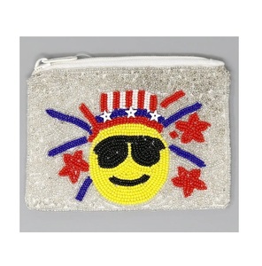 Día del juego y elegante monedero con cuentas de semillas para mujer con diseño hecho a mano y cuentas de colores ideales para la moda diaria - Product Image 5