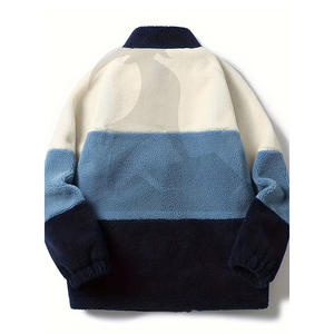 Veste unisexe en polaire sherpa, confortable, légère, coupe-vent, chaude, col montant, logo sur le devant - Product Image 4