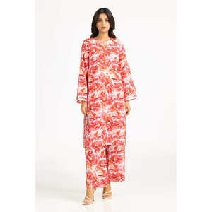 Conjunto Casual de Dos Piezas en Chifón Rosa para Mujer, Primavera/Verano, Largo por Encima de la Rodilla, Disponible en Tallas XS, XXS y XL - Product Image 4