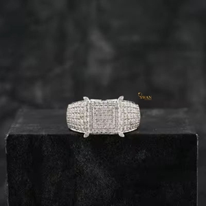 Bague audacieuse en or massif 10 carats certifiée IGI diamants cultivés en laboratoire réglage Hip Hop bijoux de déclaration pour la fête vêtements de luxe de tous les jours - Product Image 1