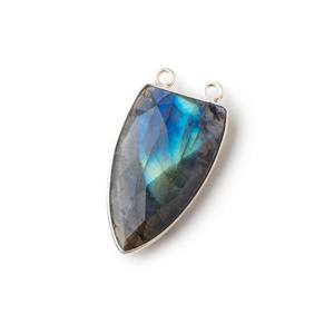 Pendentifs faits à la main en argent 925 avec pierres précieuses naturelles Labradorite à facettes Cabochon connecteurs plaqué or pour les occasions cadeaux - Product Image 2