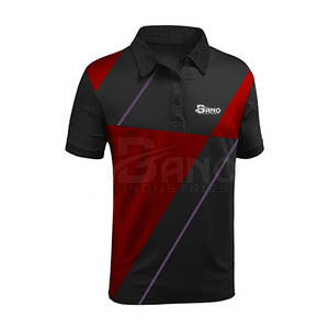 Camiseta de golf de secado rápido para hombre hecha a medida, camiseta de Polo de manga corta ligera con estampado informal y patrón sólido, tela de punto - Product Image 2
