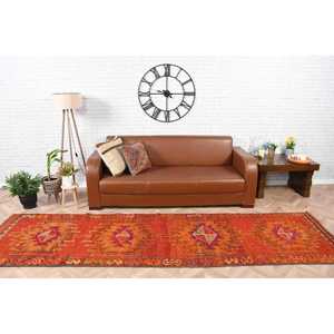 Alfombra turca de 3.1x11.2 pies, alfombra marroquí roja vintage - Product Image 1