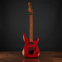 Guitare électrique en acier poli, corps en aulne massif, manche en érable flammé torréfié, tremolo verrouillable Floyd Rose, micro Alnico II