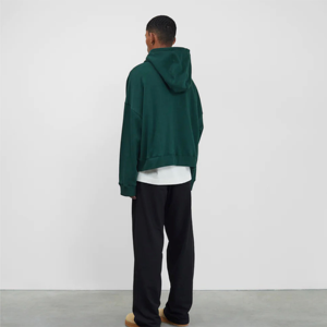 Nuevo diseño logotipo personalizado 100% algodón en blanco sudaderas con capucha de gran tamaño para hombres de peso pesado gota hombro francés Terry sudaderas con capucha de alta calidad - Product Image 4