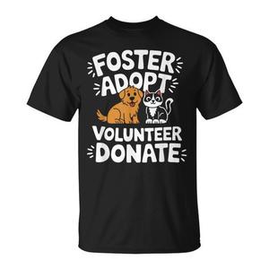T-shirt promozionale premium per volontari di soccorso animali: adotta, ospita, dona per il salvataggio di cani e gatti - Product Image 1