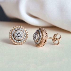 Boucles d'oreilles en diamant rond pour femme de 1,50 ct, élégantes et luxueuses - Product Image 2