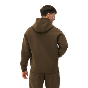 Fabricantes de Conjuntos Deportivos al por Mayor, Conjunto Deportivo Marrón Regular con Cremallera y Pantalones Deportivos, Conjunto de Dos Piezas con Cremallera - Product Image 4