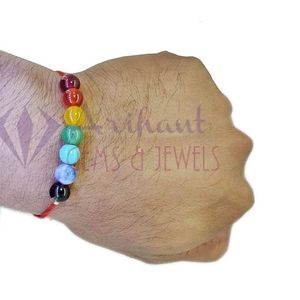 NOVAMART Fine Arihant <b>Gems</b> Jewels 7 Chakra Energetic Healing Certified Astrological Gemstone Rakhi for Brother Crystal <b>Bracelets</b> - Product Image 3