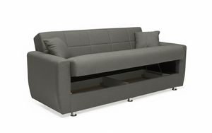 <b>Sofa</b> <b>Bed</b> Extendable European Style Convertible Best Selling Design Solid Wood Frame Fabric Upholstery Click Clack Mechanism - Product Image 2