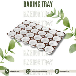 Moldes rectangulares personalizables para magdalenas y pasteles hechos en Italia, Celulosa pura, antiadherente, aptos para microondas - Product Image 2
