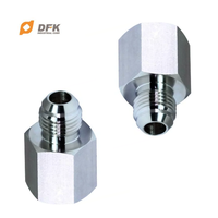 Raccords hydrauliques en acier inoxydable DFK PT NPT UNF 1/4''~2'' JIC 37 usinés CNC, certifiés ISO9001, pour machines lourdes, femelles