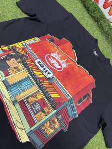 Camiseta de Fiesta para Hombre, Cuello Redondo, Corte Regular, Diseño Vintage con Lavado Ácido, Impresión DTG, Parche Desgastado, Nueva Llegada, Mejor Calidad - Product Image 4