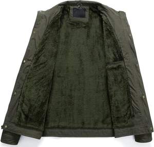Veste en toile de coton de haute qualité à la vente chaude pour homme Logo personnalisé Poids lourd Travailleur Doublée Vêtements décontractés Vestes pour hommes - Product Image 3